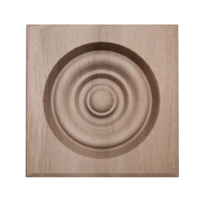 Ekena Millwork 2 1/2"W x 2 1/2"H x 7/8"P Americraft Solid Hardwood Stain Grade Square Rosette with Center Bullseye with Decorative Edge - Image 73