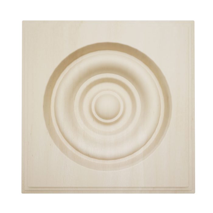 Ekena Millwork 3 1/2"W x 3 1/2"H x 7/8"P Americraft Solid Hardwood Stain Grade Square Rosette with Center Bullseye with Decorative Edge - Image 79