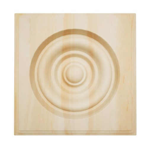 Americraft ROSS3 Solid Square Rosette Center Bullseye Decorative Edge