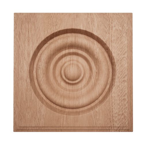 Americraft ROSS4 Solid Square Rosette Center Bullseye Decorative Edge