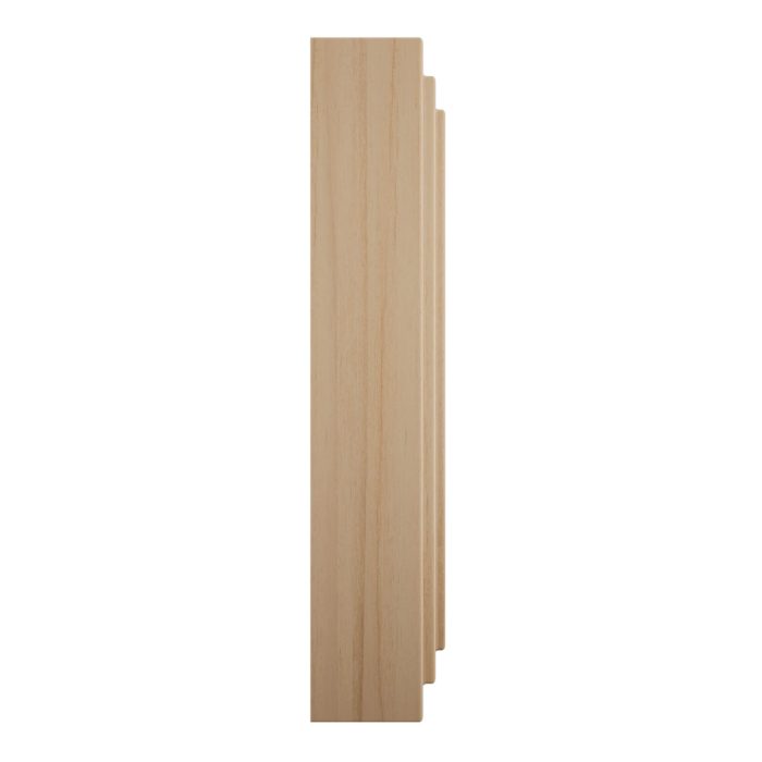 Ekena Millwork 5 1/2"W x 5 1/2"H x 1 1/8"P Americraft Solid Hardwood Stain Grade Square Rosette with Center Bullseye with Decorative Edge - Image 4
