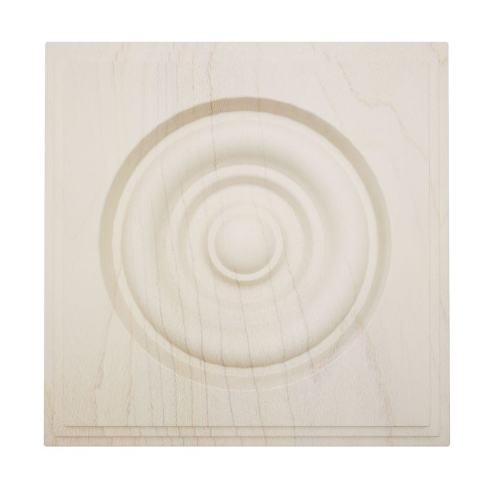 Ekena Millwork 5 1/2"W x 5 1/2"H x 1 1/8"P Americraft Solid Hardwood Stain Grade Square Rosette with Center Bullseye with Decorative Edge - Image 32