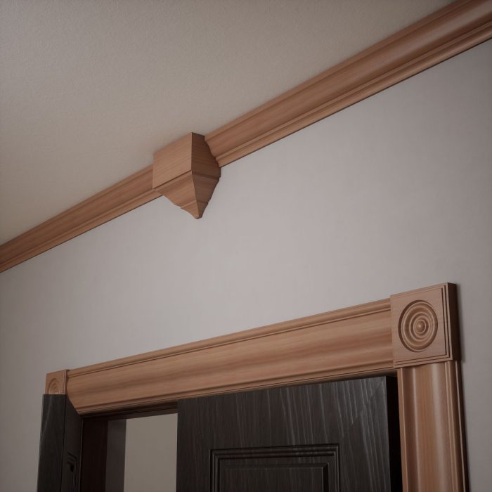 Ekena Millwork 5 1/2"W x 5 1/2"H x 1 1/8"P Americraft Solid Hardwood Stain Grade Square Rosette with Center Bullseye with Decorative Edge - Image 50