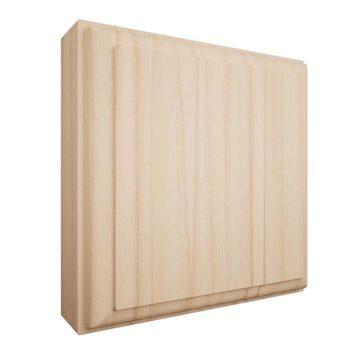 Ekena Millwork 3 3/4"W x 3 3/4"H x 1 1/8"P Americraft Solid Hardwood Stain Grade Standard Smooth Rosette with Decorative Edge - Image 3