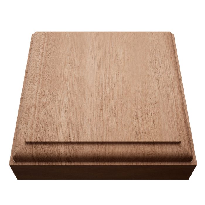 Ekena Millwork 3 3/4"W x 3 3/4"H x 1 1/8"P Americraft Solid Hardwood Stain Grade Standard Smooth Rosette with Decorative Edge - Image 56
