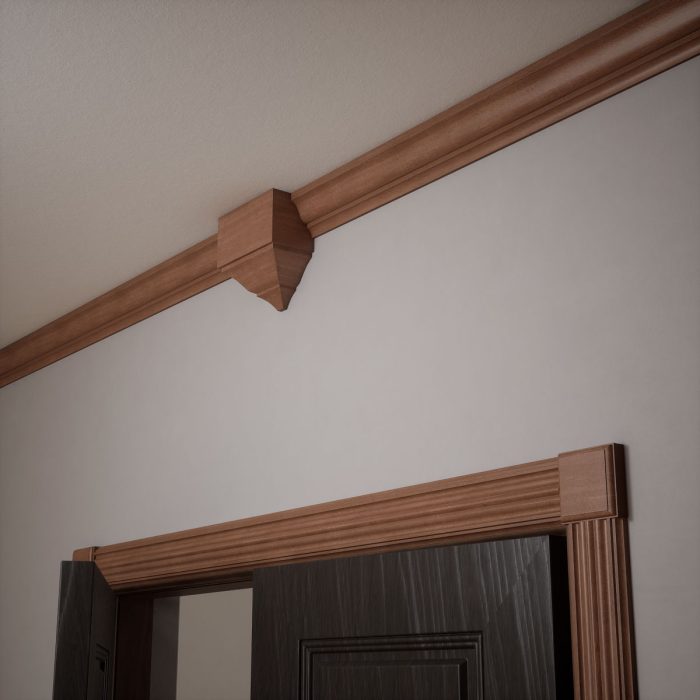 Ekena Millwork 3 3/4"W x 3 3/4"H x 1 1/8"P Americraft Solid Hardwood Stain Grade Standard Smooth Rosette with Decorative Edge - Image 60