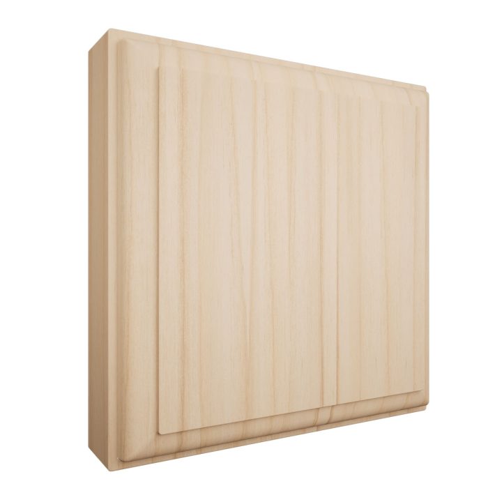 Ekena Millwork 4 1/2"W x 4 1/2"H x 1 1/8"P Americraft Solid Hardwood Stain Grade Standard Smooth Rosette with Decorative Edge - Image 3