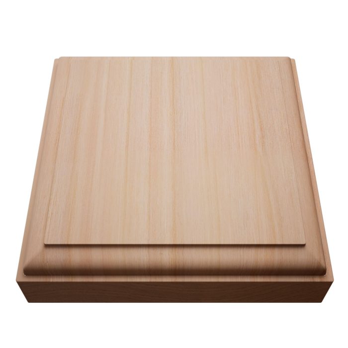 Ekena Millwork 4 1/2"W x 4 1/2"H x 1 1/8"P Americraft Solid Hardwood Stain Grade Standard Smooth Rosette with Decorative Edge - Image 46
