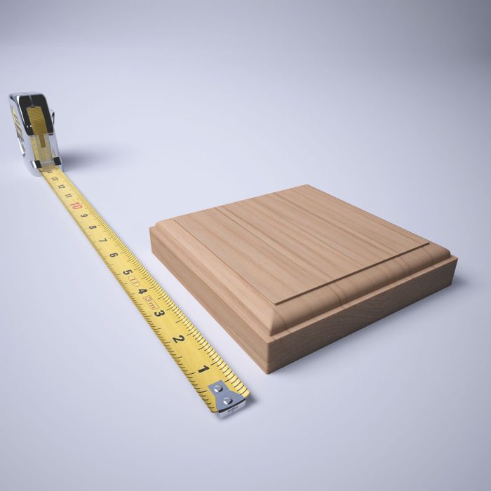 Ekena Millwork 5 1/2"W x 5 1/2"H x 1 1/8"P Americraft Solid Hardwood Stain Grade Standard Smooth Rosette with Decorative Edge - Image 7