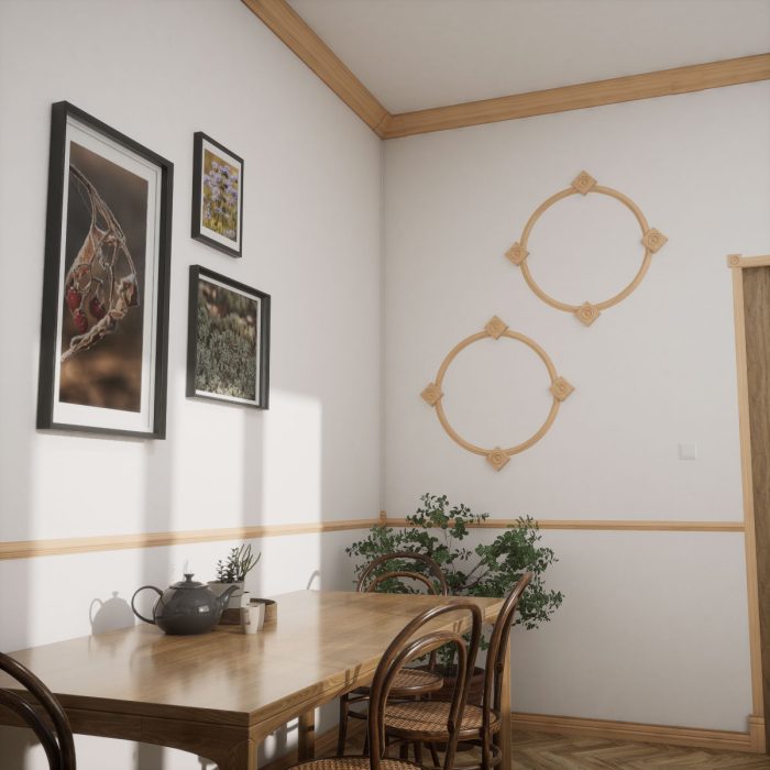 Ekena Millwork 2 1/2"W x 2 1/2"H x 7/8"P Americraft Solid Hardwood Stain Grade Bullseye Rosette with Squared Edge - Image 11