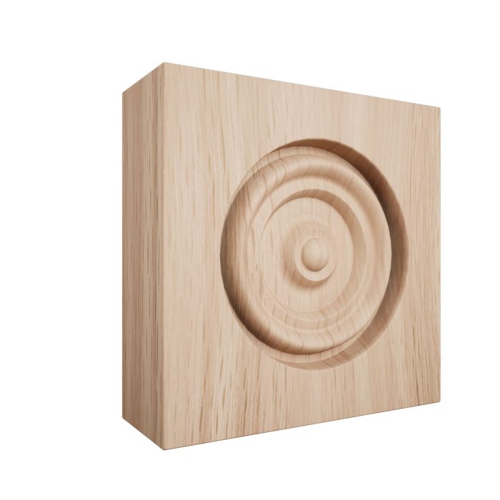 Ekena Millwork 2 1/2"W x 2 1/2"H x 7/8"P Americraft Solid Hardwood Stain Grade Bullseye Rosette with Squared Edge - Image 13