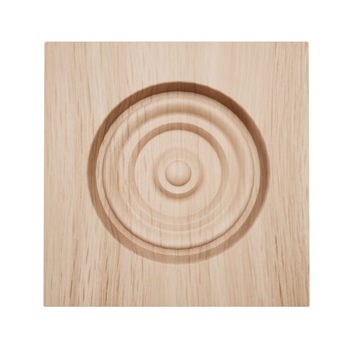 Ekena Millwork 2 1/2"W x 2 1/2"H x 7/8"P Americraft Solid Hardwood Stain Grade Bullseye Rosette with Squared Edge - Image 12