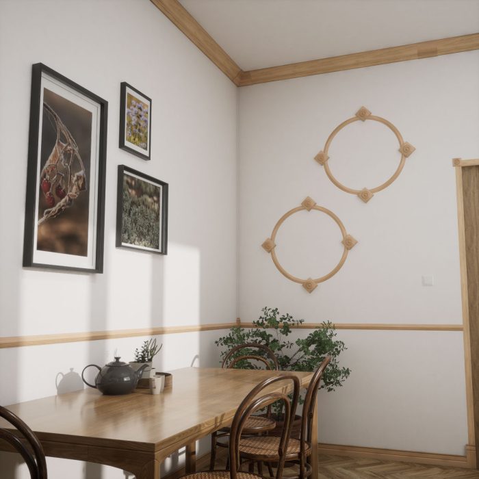 Ekena Millwork 2 1/2"W x 2 1/2"H x 7/8"P Americraft Solid Hardwood Stain Grade Bullseye Rosette with Squared Edge - Image 29