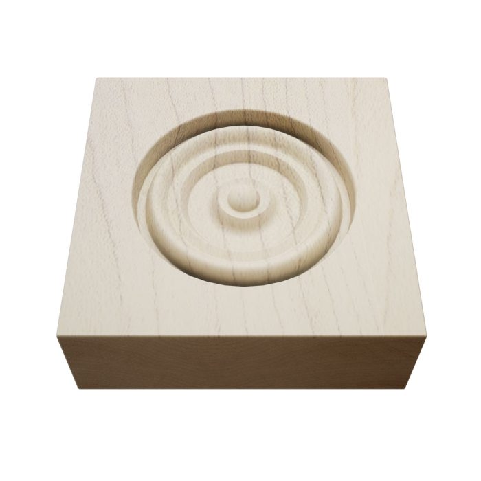 Ekena Millwork 2 1/2"W x 2 1/2"H x 7/8"P Americraft Solid Hardwood Stain Grade Bullseye Rosette with Squared Edge - Image 33