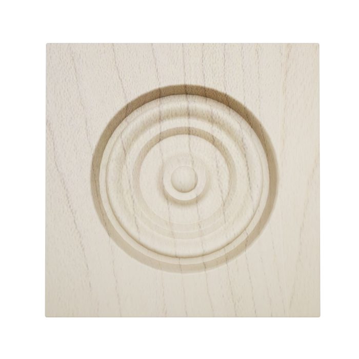 Ekena Millwork 2 1/2"W x 2 1/2"H x 7/8"P Americraft Solid Hardwood Stain Grade Bullseye Rosette with Squared Edge - Image 30