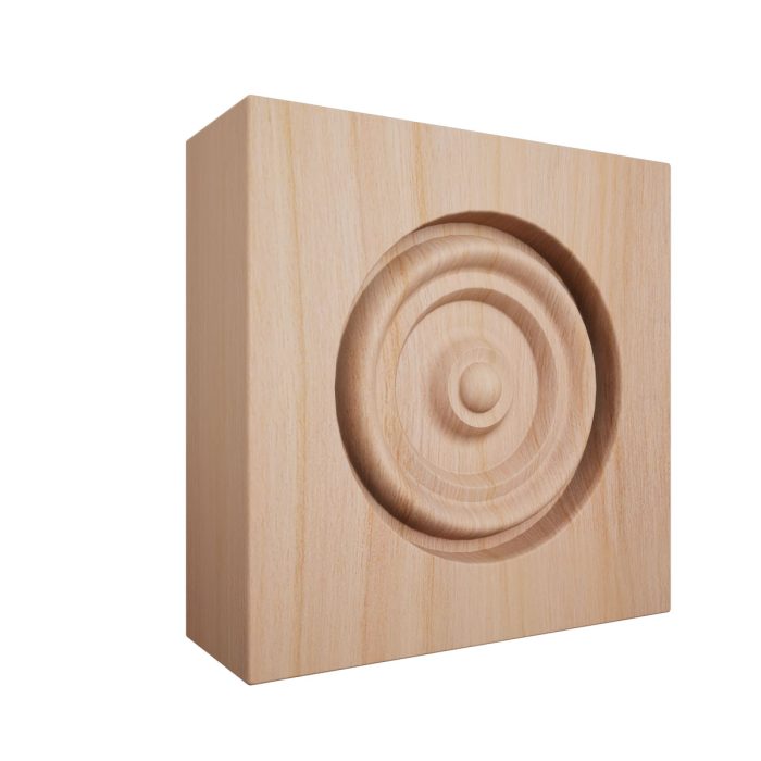 Ekena Millwork 2 1/2"W x 2 1/2"H x 7/8"P Americraft Solid Hardwood Stain Grade Bullseye Rosette with Squared Edge - Image 40