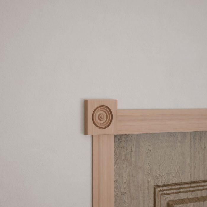 Ekena Millwork 2 1/2"W x 2 1/2"H x 7/8"P Americraft Solid Hardwood Stain Grade Bullseye Rosette with Squared Edge - Image 45