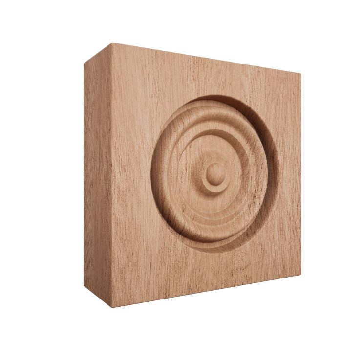 Ekena Millwork 2 1/2"W x 2 1/2"H x 7/8"P Americraft Solid Hardwood Stain Grade Bullseye Rosette with Squared Edge - Image 50