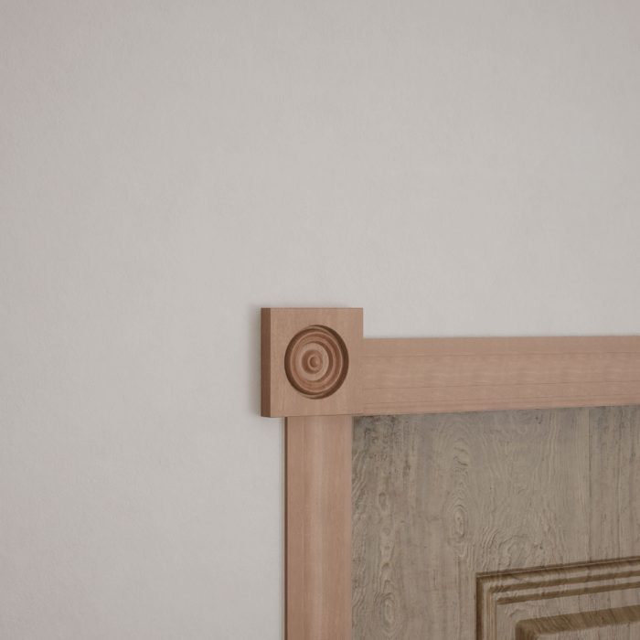 Ekena Millwork 2 1/2"W x 2 1/2"H x 7/8"P Americraft Solid Hardwood Stain Grade Bullseye Rosette with Squared Edge - Image 55