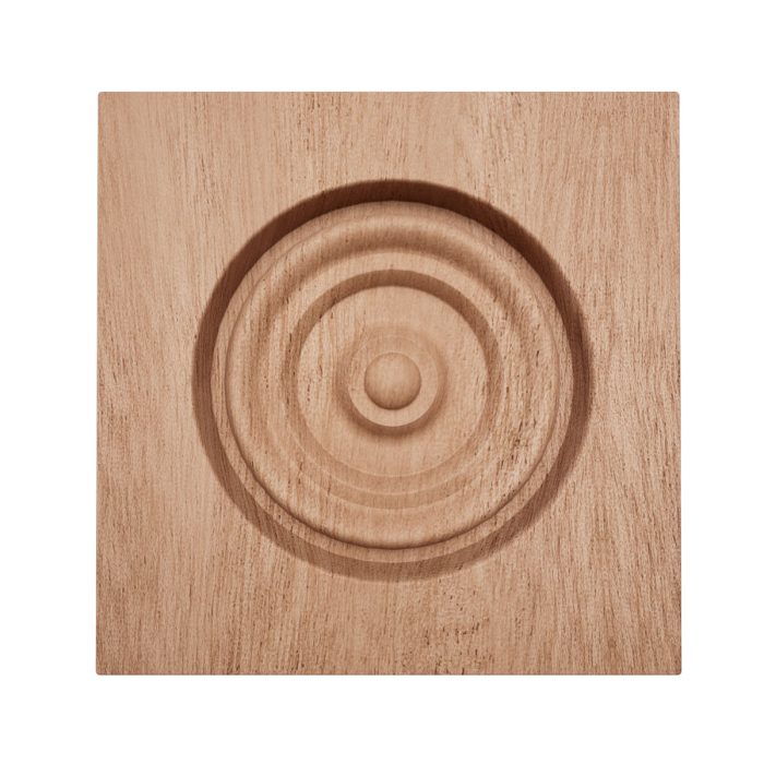 Ekena Millwork 2 1/2"W x 2 1/2"H x 7/8"P Americraft Solid Hardwood Stain Grade Bullseye Rosette with Squared Edge - Image 49
