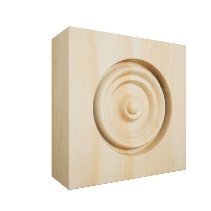 Ekena Millwork 2 1/2"W x 2 1/2"H x 7/8"P Americraft Solid Hardwood Stain Grade Bullseye Rosette with Squared Edge - Image 60
