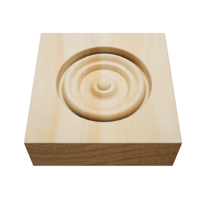 Ekena Millwork 2 1/2"W x 2 1/2"H x 7/8"P Americraft Solid Hardwood Stain Grade Bullseye Rosette with Squared Edge - Image 63