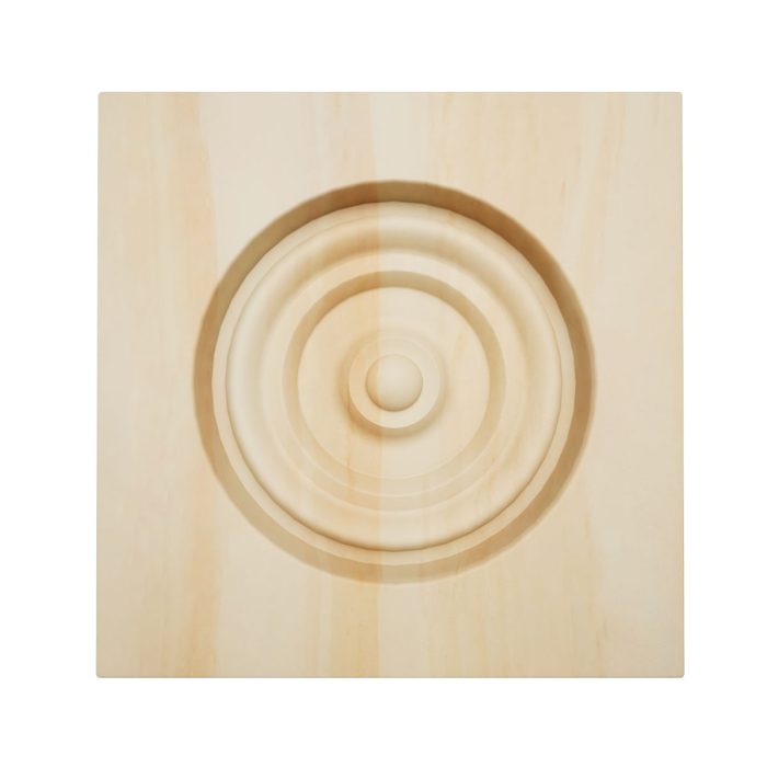 Ekena Millwork 2 1/2"W x 2 1/2"H x 7/8"P Americraft Solid Hardwood Stain Grade Bullseye Rosette with Squared Edge - Image 59