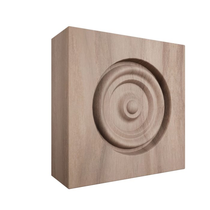 Ekena Millwork 2 1/2"W x 2 1/2"H x 7/8"P Americraft Solid Hardwood Stain Grade Bullseye Rosette with Squared Edge - Image 70