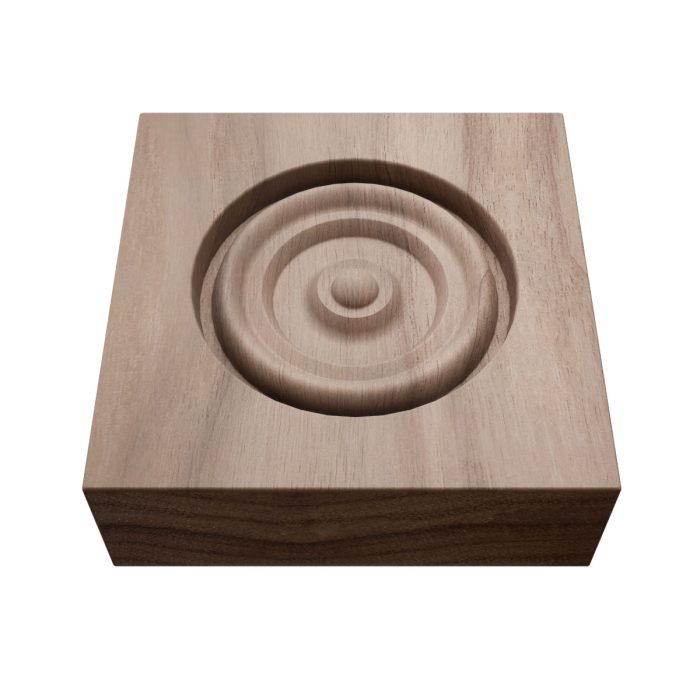 Ekena Millwork 2 1/2"W x 2 1/2"H x 7/8"P Americraft Solid Hardwood Stain Grade Bullseye Rosette with Squared Edge - Image 73