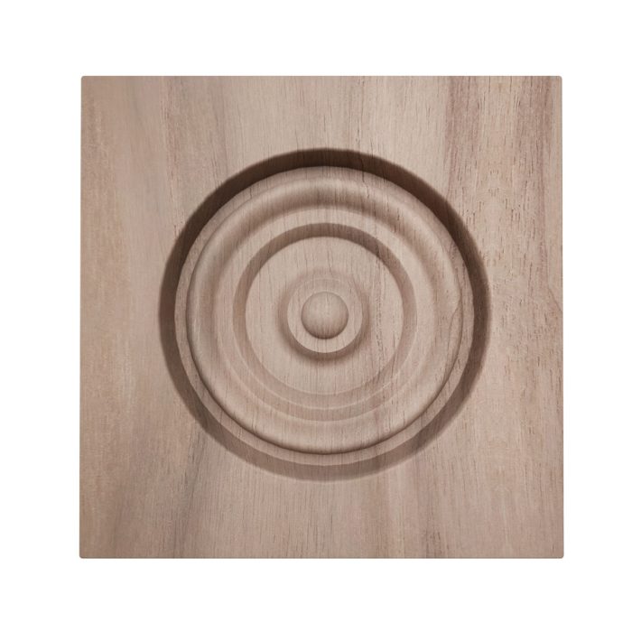 Ekena Millwork 2 1/2"W x 2 1/2"H x 7/8"P Americraft Solid Hardwood Stain Grade Bullseye Rosette with Squared Edge - Image 69