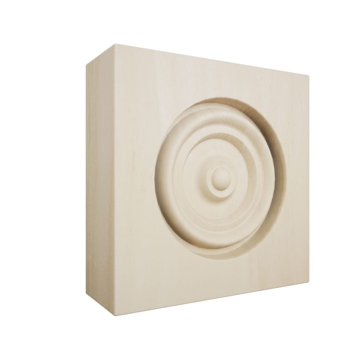 Ekena Millwork 2 1/2"W x 2 1/2"H x 7/8"P Americraft Solid Hardwood Stain Grade Bullseye Rosette with Squared Edge - Image 80