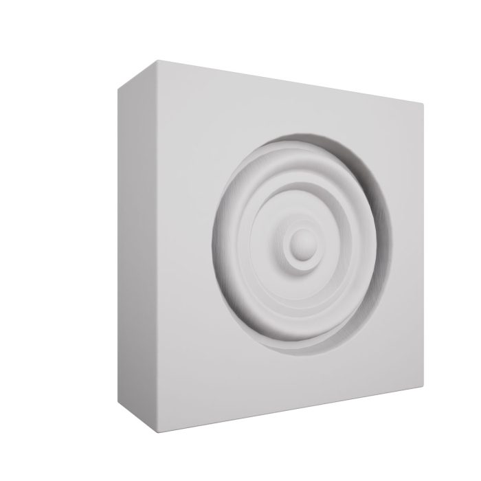 Ekena Millwork 2 1/2"W x 2 1/2"H x 7/8"P Americraft Solid Hardwood Stain Grade Bullseye Rosette with Squared Edge - Image 90