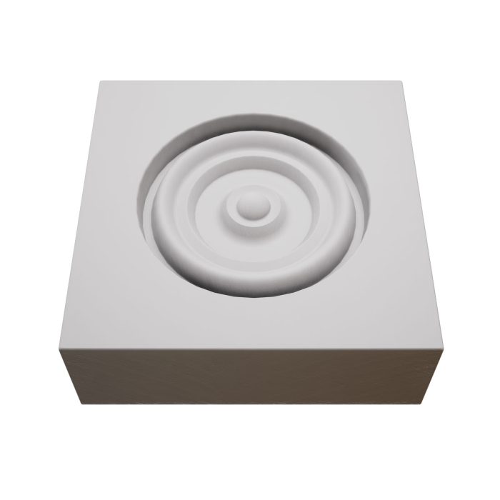 Ekena Millwork 2 1/2"W x 2 1/2"H x 7/8"P Americraft Solid Hardwood Stain Grade Bullseye Rosette with Squared Edge - Image 93