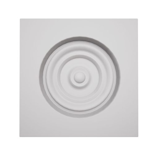 Americraft ROSBS2 Solid Stain Grade Bullseye Rosette Squared Edge