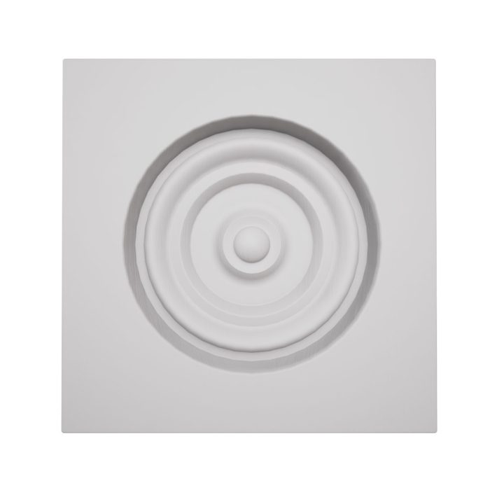Americraft ROSBS2 Solid Stain Grade Bullseye Rosette Squared Edge