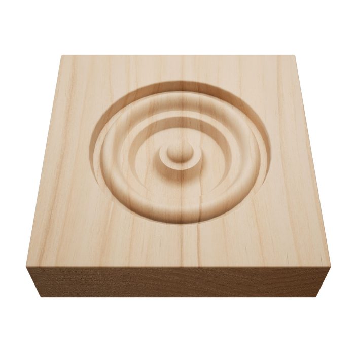 Ekena Millwork 3 1/2"W x 3 1/2"H x 7/8"P Americraft Solid Hardwood Stain Grade Bullseye Rosette with Squared Edge - Image 6