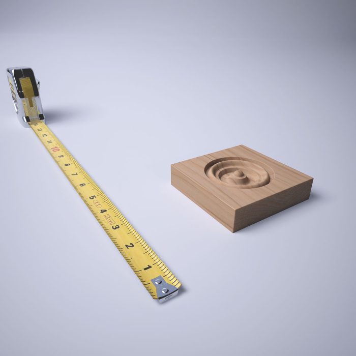 Ekena Millwork 3 1/2"W x 3 1/2"H x 7/8"P Americraft Solid Hardwood Stain Grade Bullseye Rosette with Squared Edge - Image 7