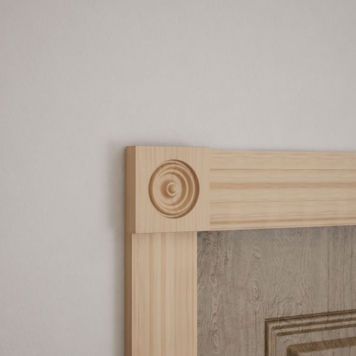 Ekena Millwork 3 1/2"W x 3 1/2"H x 7/8"P Americraft Solid Hardwood Stain Grade Bullseye Rosette with Squared Edge - Image 8