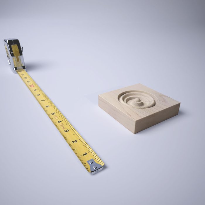 Ekena Millwork 3 1/2"W x 3 1/2"H x 7/8"P Americraft Solid Hardwood Stain Grade Bullseye Rosette with Squared Edge - Image 35