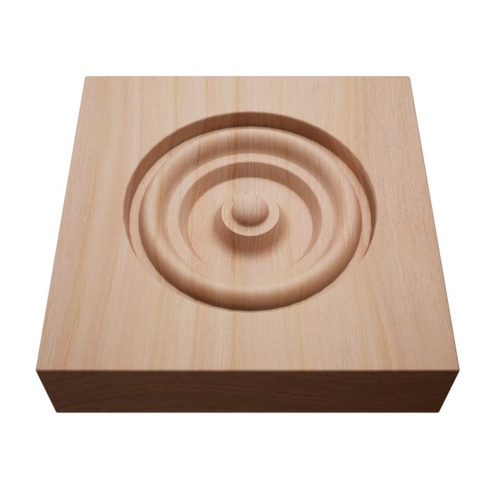 Ekena Millwork 3 1/2"W x 3 1/2"H x 7/8"P Americraft Solid Hardwood Stain Grade Bullseye Rosette with Squared Edge - Image 44