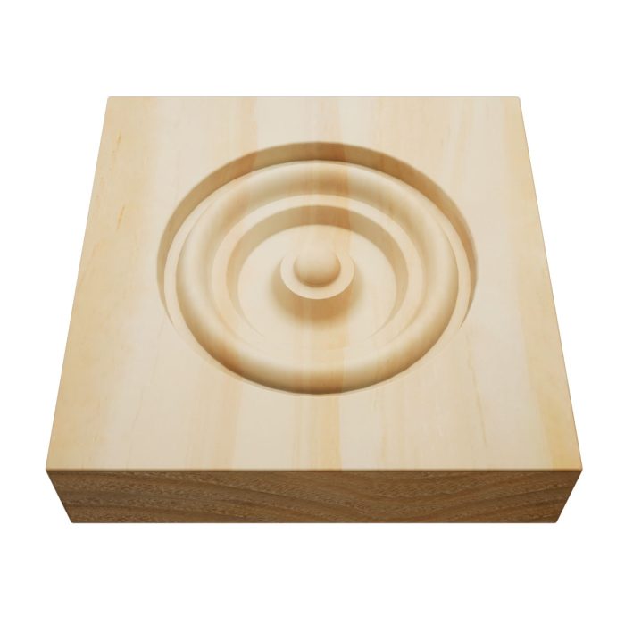 Ekena Millwork 3 1/2"W x 3 1/2"H x 7/8"P Americraft Solid Hardwood Stain Grade Bullseye Rosette with Squared Edge - Image 63