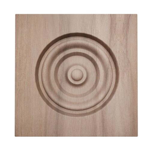 Americraft ROSBS3 Solid Stain Grade Bullseye Rosette Squared Edge