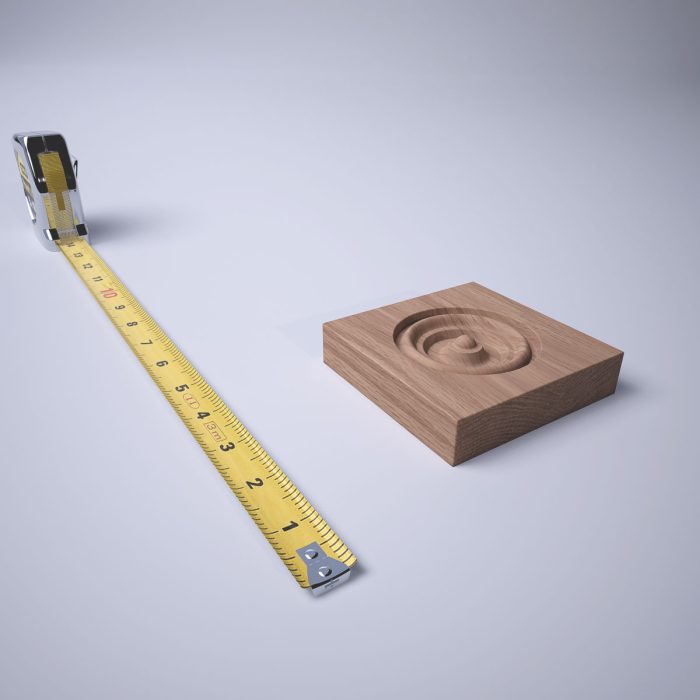 Ekena Millwork 3 3/4"W x 3 3/4"H x 7/8"P Americraft Solid Hardwood Stain Grade Bullseye Rosette with Squared Edge - Image 16