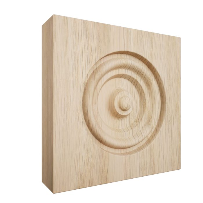 Ekena Millwork 3 3/4"W x 3 3/4"H x 7/8"P Americraft Solid Hardwood Stain Grade Bullseye Rosette with Squared Edge - Image 22