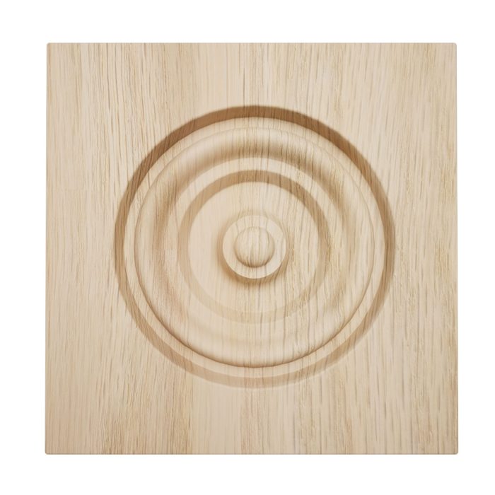 Ekena Millwork 3 3/4"W x 3 3/4"H x 7/8"P Americraft Solid Hardwood Stain Grade Bullseye Rosette with Squared Edge - Image 21