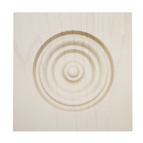 Americraft ROSBS4 Solid Stain Grade Bullseye Rosette Squared Edge
