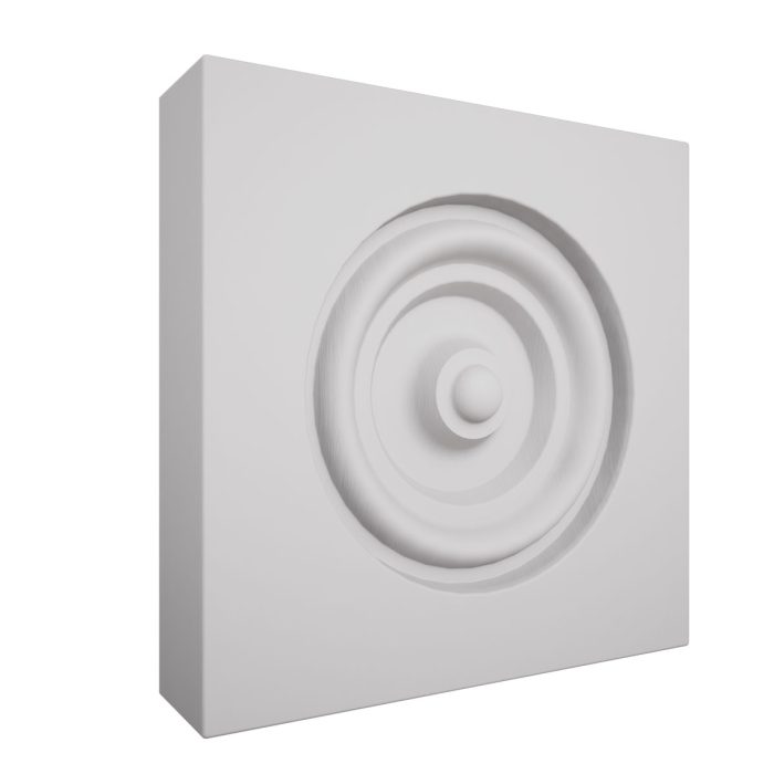 Ekena Millwork 3 3/4"W x 3 3/4"H x 7/8"P Americraft Solid Hardwood Stain Grade Bullseye Rosette with Squared Edge - Image 90