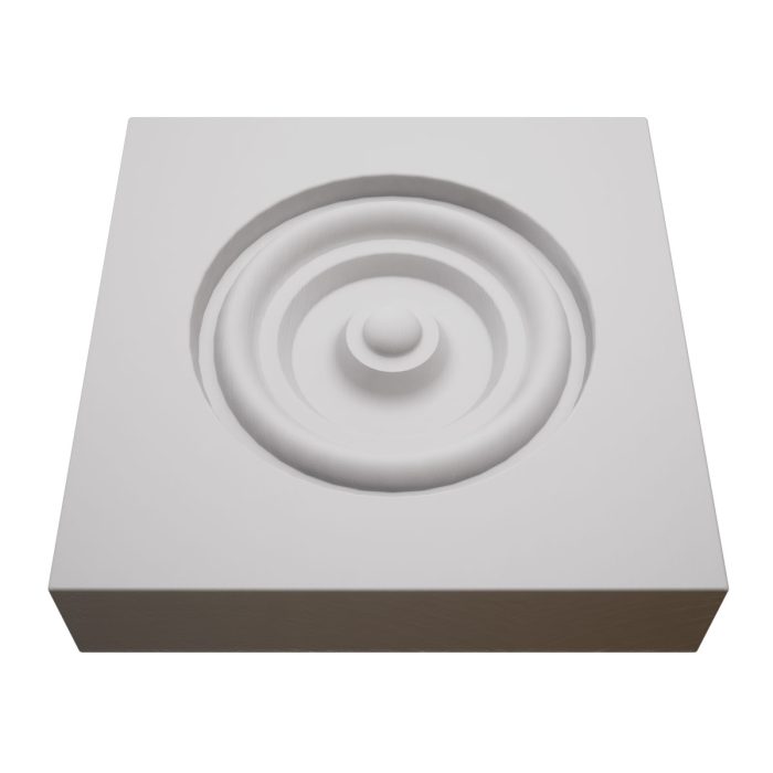 Ekena Millwork 3 3/4"W x 3 3/4"H x 7/8"P Americraft Solid Hardwood Stain Grade Bullseye Rosette with Squared Edge - Image 93