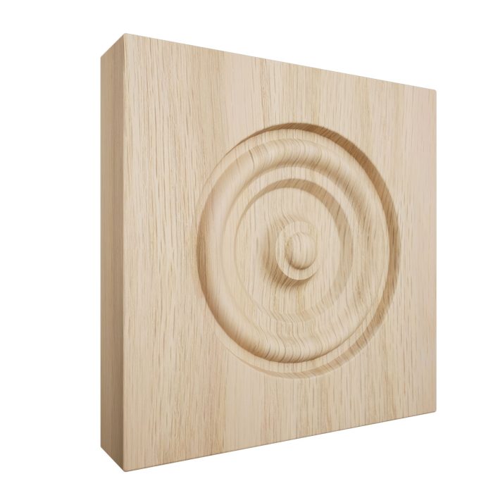 Ekena Millwork 4 1/2"W x 4 1/2"H x 7/8"P Americraft Solid Hardwood Stain Grade Bullseye Rosette with Squared Edge - Image 23