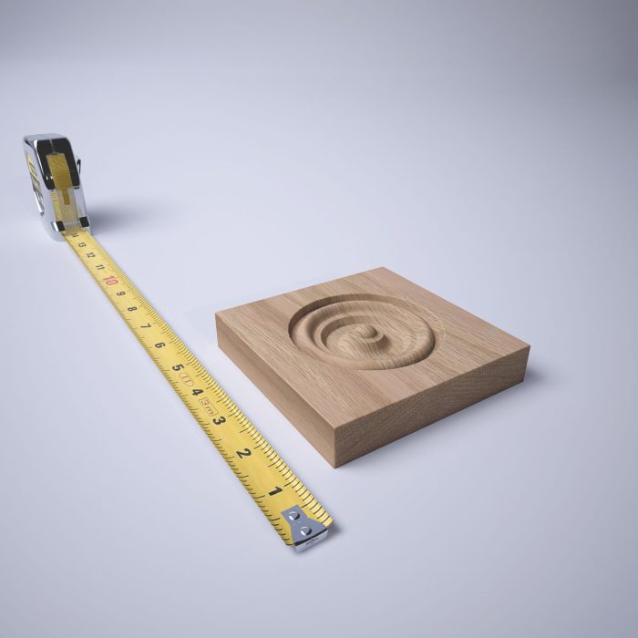 Ekena Millwork 4 1/2"W x 4 1/2"H x 7/8"P Americraft Solid Hardwood Stain Grade Bullseye Rosette with Squared Edge - Image 27